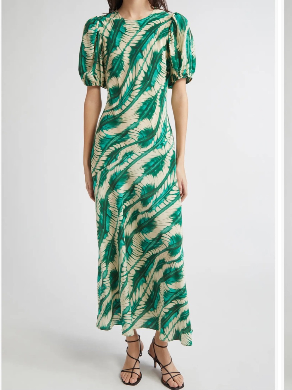 Ulla Johnson Ines Silk Puff Sleeve Maxi Dress
